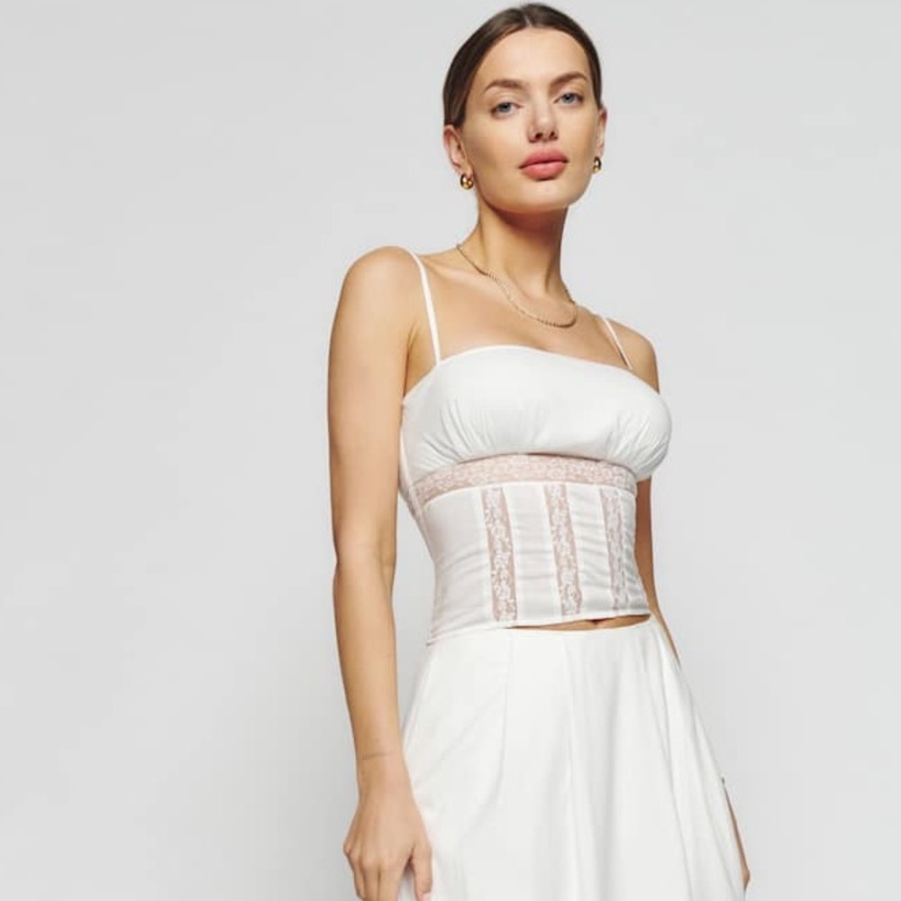 Reformation Danica Top White - Size 8